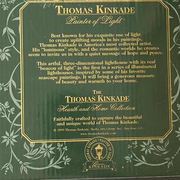 Thomas Kinkade "Painter of Light" Seaside Memories Lighted Lighthouse In Box - Picture 8 of 8